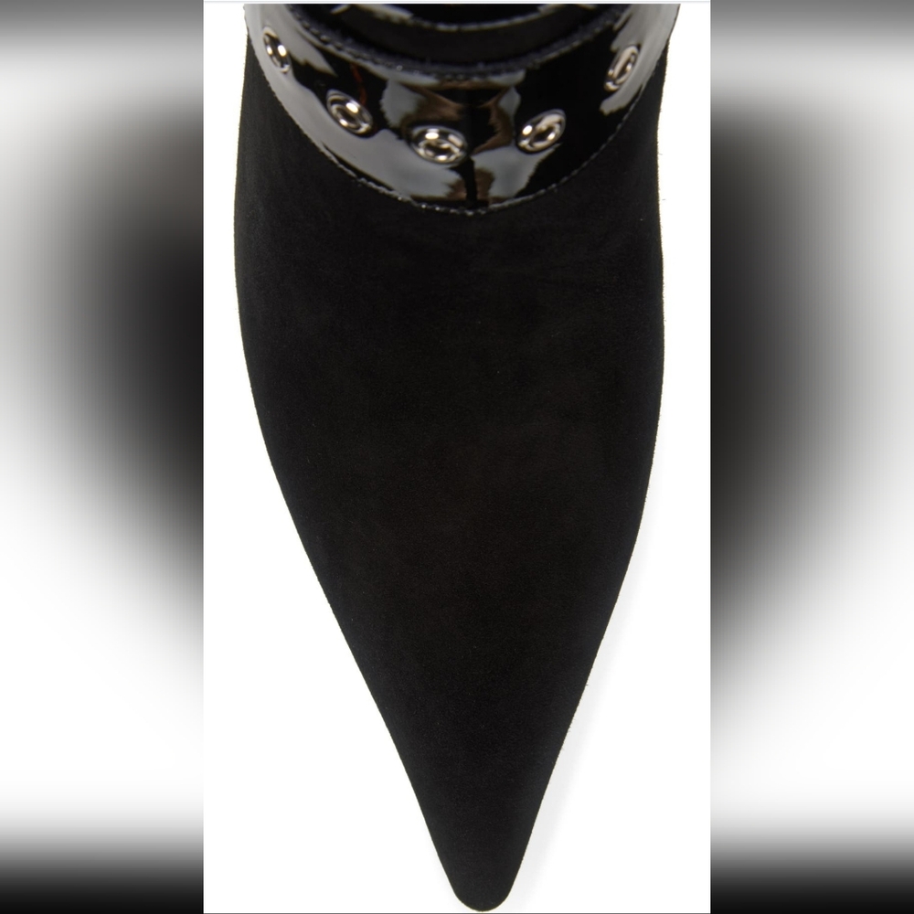Jeffert Campbell Seatbelt Suede Patent Leather Boots Buckle Designer #61 - Picture 11 of 15